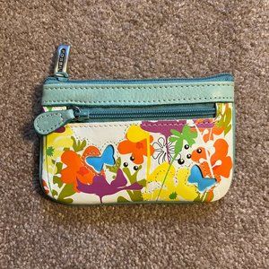 FOSSIL Women's Vintage Leather ID Credit Card Coin Wallet Change Purse